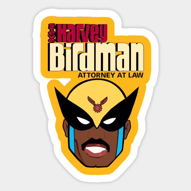 Steve Harvey Birdman Sticker by Unsanctioned Goods